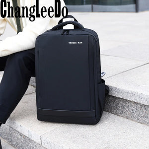 Men's Business Notebook Backpack USB Charging Waterproof Bag