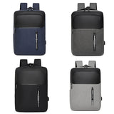 Men's Business Notebook Backpack USB Charging Waterproof 15.6 Inches