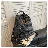Winter Space Pad Cotton Feather Down Backpack for Women