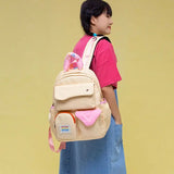 Girls Nylon Backpack Casual Bookbag Preppy Style