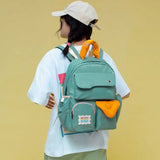 Girls Nylon Backpack Casual Bookbag Preppy Style