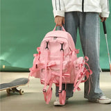 Hip-Hop Style Nylon Backpack w/ Tassel, Street Fashion School Travel Bag