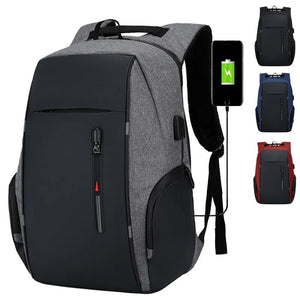 Men USB Charging Waterproof 15.6 Inch Laptop Business Bag