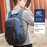 Men USB Charging Waterproof 15.6 Inch Laptop Business Bag