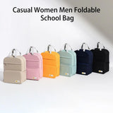 Multiple Pockets Zipper Backpack Casual Foldable School Bag