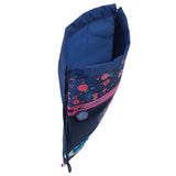 Sequined Gym Bag with Printed Handles & Keychain