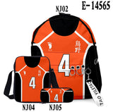 Haikyuu Anime Backpack Set 3 Pcs Boys Girls School Bag Unisex Men Women
