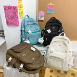 Waterproof Nylon School Bags For Teenager Girls Bookbag Lady Travel Backbags