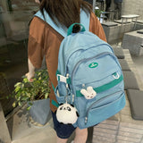 Waterproof Nylon School Bags For Teenager Girls Bookbag Lady Travel Backbags
