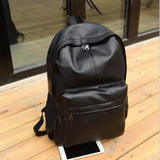 Solid Backpack Student School Bag Large Capacity Unisex Casual Backpack