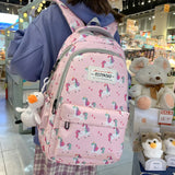 Backpack Teenage Girl Unicorn High Waterproof Nylon Women School Bag
