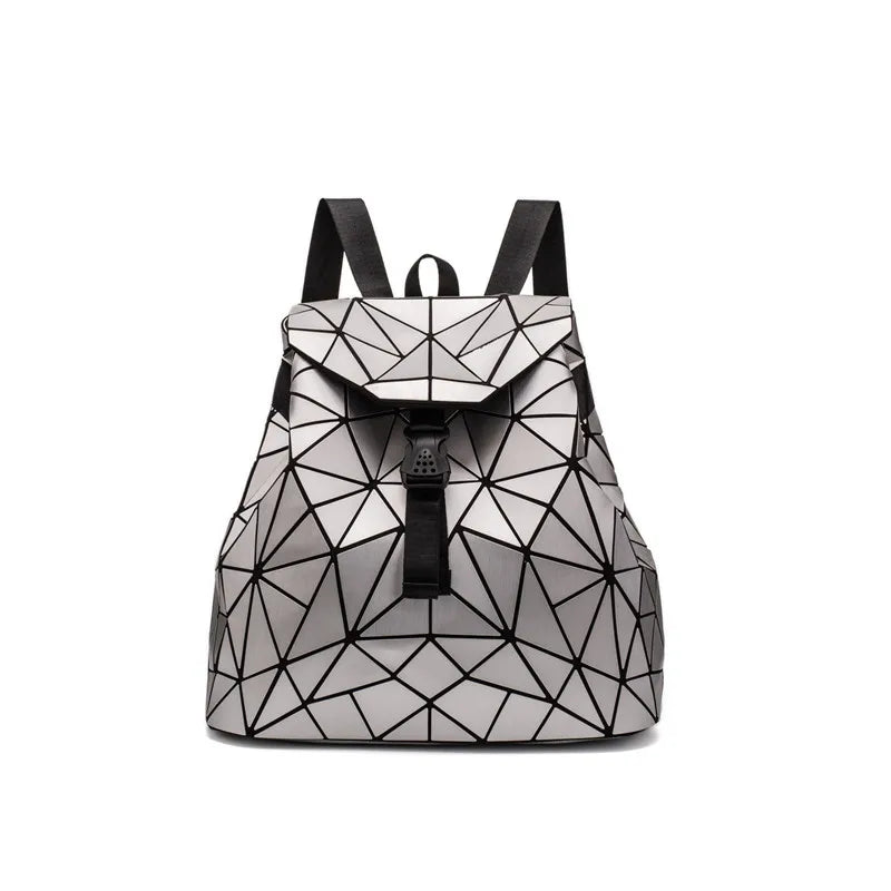 Silver School Beach Backpacks Hologram Back Pack for Women