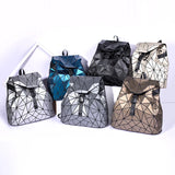 Silver School Beach Backpacks Hologram Back Pack for Women