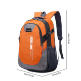 Waterproof 30L Outdoor Rucksack Zipper Closure Casual Unisex Storage Bag