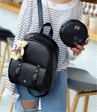 Leather Backpack Set for Women Girls