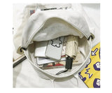 Summer Cartoon Canvas Backpack for Teenage Girls