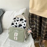 Cow Pattern Student Bag Personalized Computer Backpack