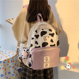 Cow Pattern Student Bag Personalized Computer Backpack