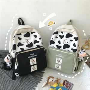 Cow Pattern Student Bag Personalized Computer Backpack