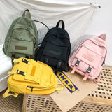 Solid School Bag for Teenage Girl Children Backpacks Travel Bag