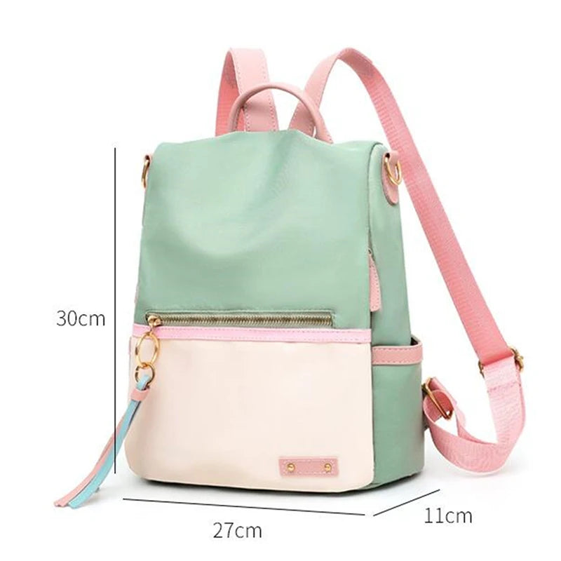 Candy Patchwork Shoulder Bag Teenage Girl Backpack