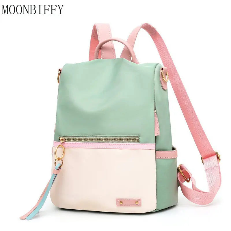 Candy Patchwork Shoulder Bag Teenage Girl Backpack