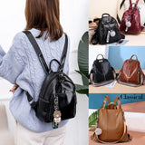 Girls Casual Shoulder School Bag PU Leather Travel Backpack