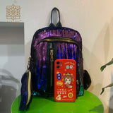 Sequin Women's Backpack Shoulder Sac A Dos Ladies Back Pack