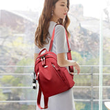 Women Backpack With Headphone Cable Hole Anti Theft School Bags