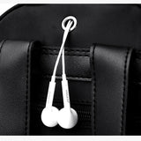 Women Backpack With Headphone Cable Hole Anti Theft School Bags