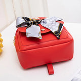 Women PU Leather Shoulder Bag for Teenage Girls Multi-Function Small Backpack