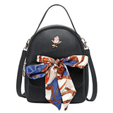 Women PU Leather Shoulder Bag for Teenage Girls Multi-Function Small Backpack