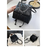PU Leather Women Shoulder Bag Small Female School Backpack
