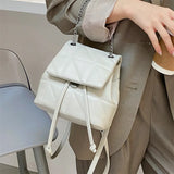 PU Leather Women Shoulder Bag Small Female School Backpack