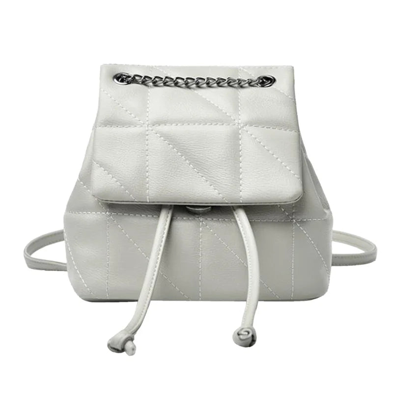 PU Leather Women Shoulder Bag Small Female School Backpack