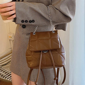 PU Leather Women Shoulder Bag Small Female School Backpack