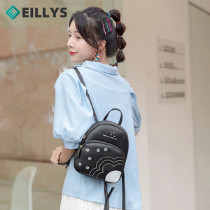 Women Pu Leather Shoulder Bag For Teenage Girls Kids Small Bagpack