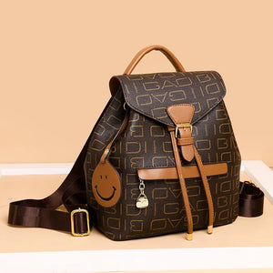 Solid Color Casual Backpack Women's Bag Large Capacity Handbag