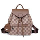 Solid Color Casual Backpack Women's Bag Large Capacity Handbag