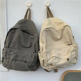 Japanese Washed Canvas Schoolbag High Capacity Travel Bag
