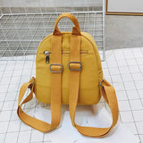 Small Teenage School Bag Double Zipper Female Backpack