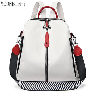 Women Soft Leather Backpack Female High Travel School Backpacks for Girls