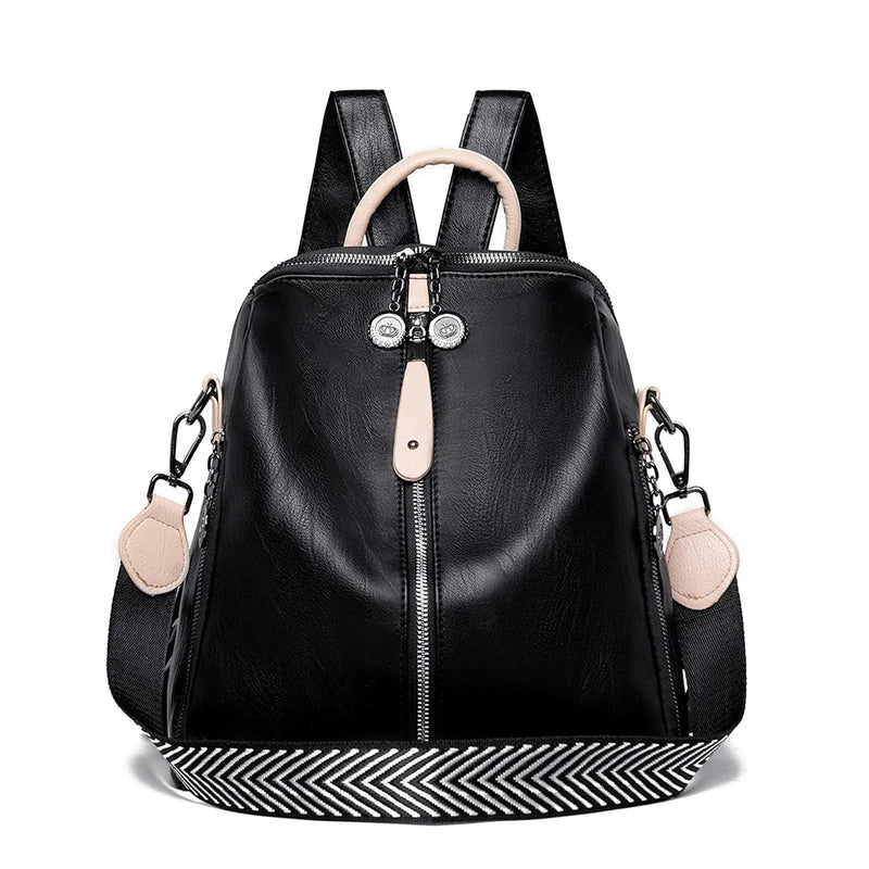 Soft Leather Backpack Female High Travel Back Pack School Backpacks for Girls