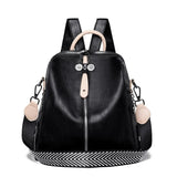 Women Soft Leather Backpack Female High Travel School Backpacks for Girls