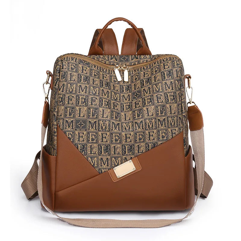 Soft PU Leather Women Bag Large Capacity Backpack For Ladies