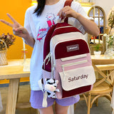 Colorful Backpack for College Girls, Waterproof Student Rucksack