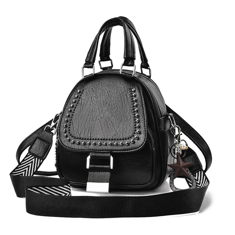 Multi-function Soft Leather Large-capacity Backpack Women