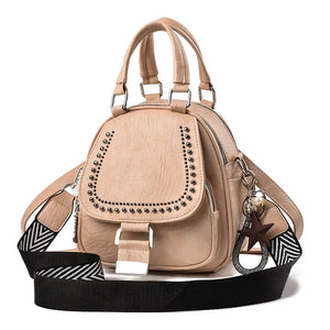 Multi-function Soft Leather Large-capacity Backpack Women