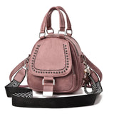 Multi-function Soft Leather Large-capacity Backpack Women
