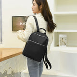 Women's Oxford Cloth Canvas Backpack - Travel Small Bag